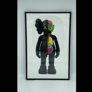 Flayed KAWS Black Print Modern Wall Art Poster